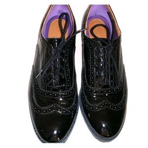 Sperry Ashbury black patent leather lace up 9M